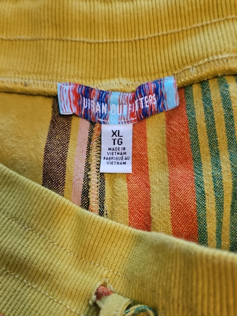Urban Outfitters Yellow Striped Drawstring Pants - Picture 3 of 4